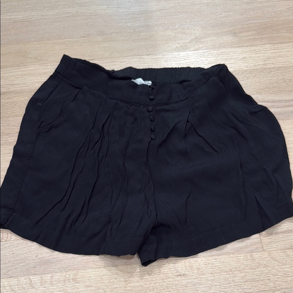 Mango High Waist Black Shorts